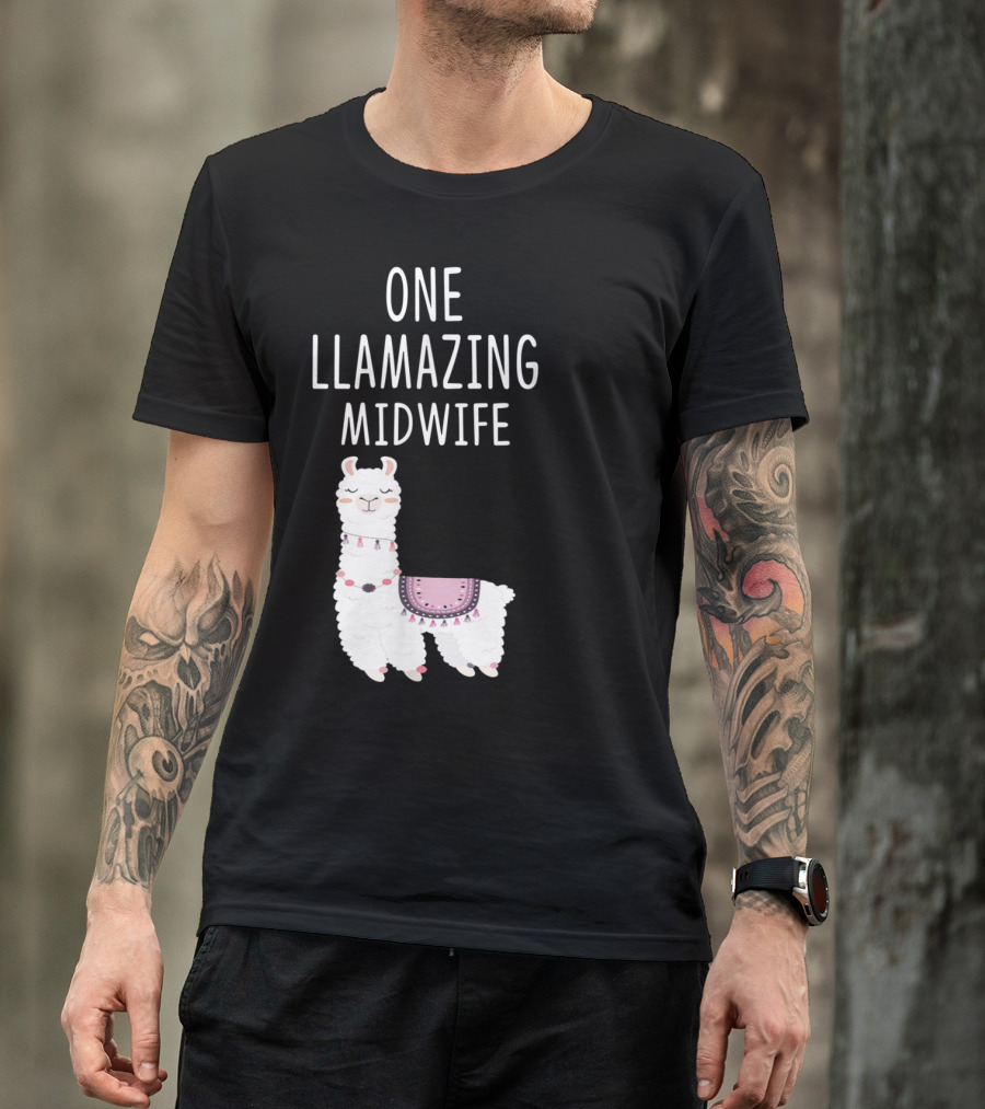 One Llamazing Midwife Llama T-Shirt