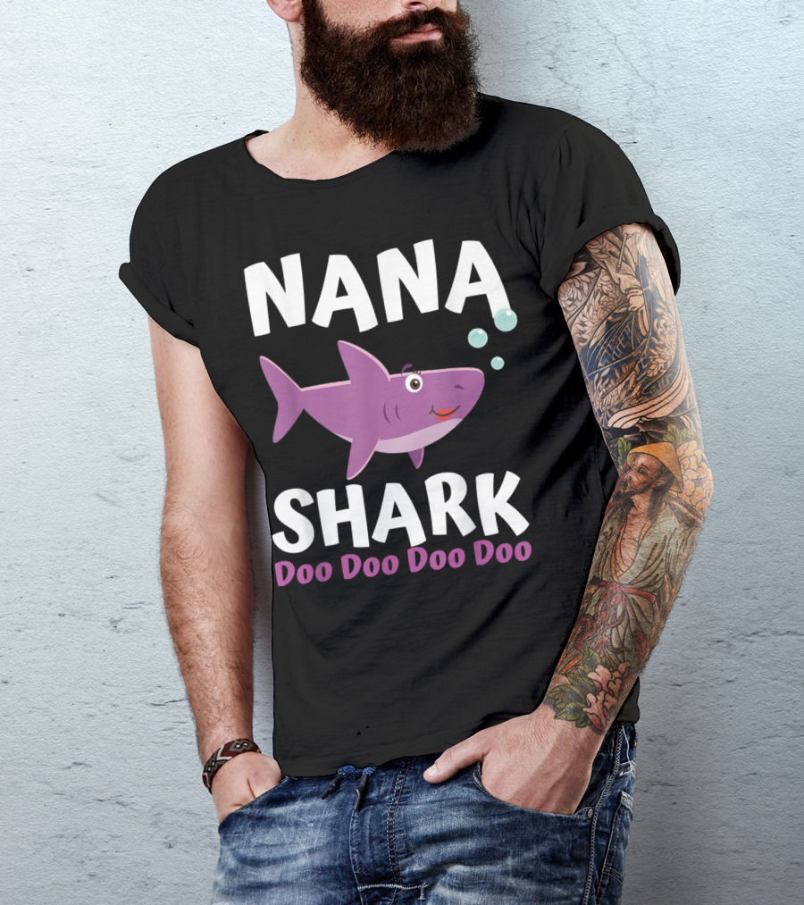Nana Shark Doo Doo Doo Doo Matching Family Shark T-Shirt