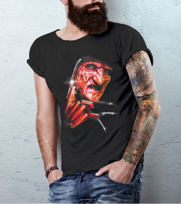 Nightmare On Elm Street Freddy Krueger Claw Face T-Shirt