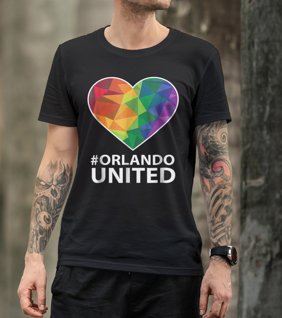 Orlando United Be Strong Multicolored Heart T-Shirt