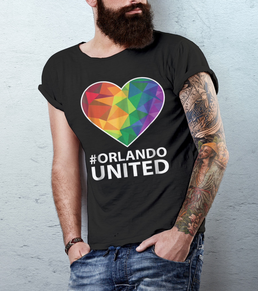 Orlando United Be Strong Multicolored Heart T-Shirt