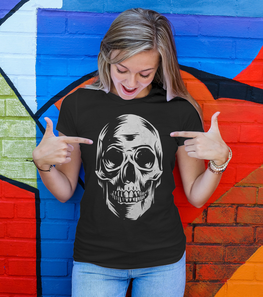 Skull Distressed Vintage Hall T-Shirt