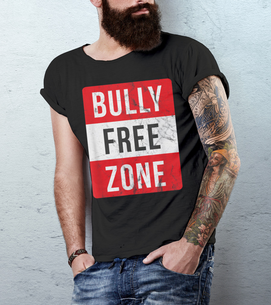 Bully Free Zone Red Anti Bullying Awareness T-Shirt