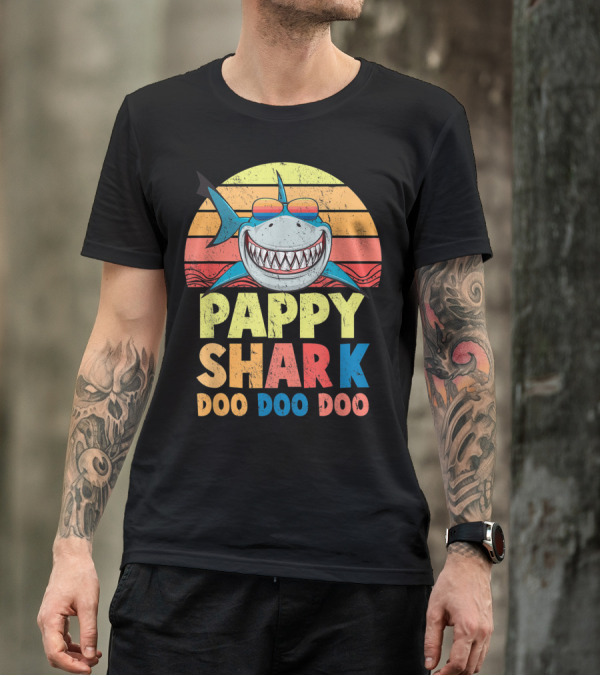 Pappy Shark Doo Doo Doo Retro T-Shirt