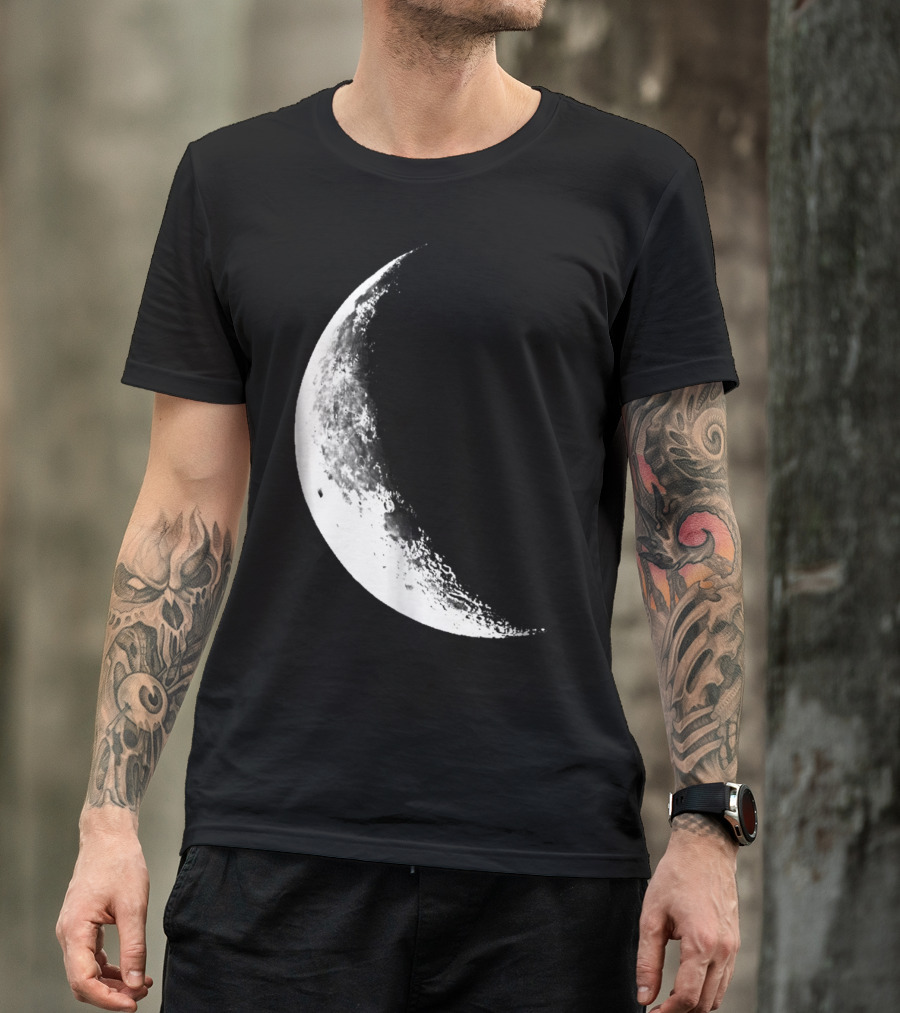 Shiny Moon Half Moon Crescent Moon Lunar Phases T-Shirt