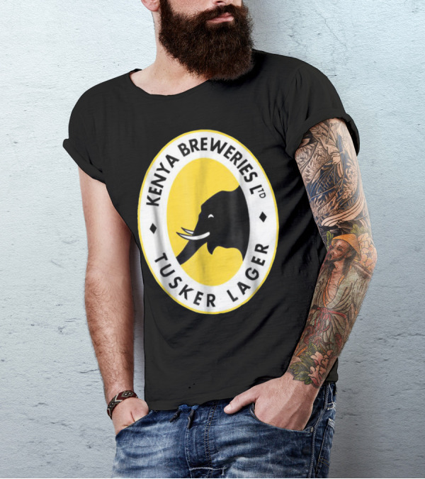 Kenya Breweries Ltd Tusker Lager African Elephant Icon T-Shirt