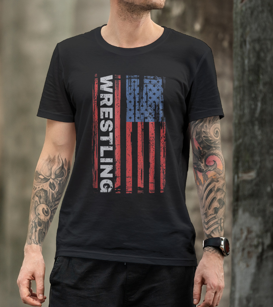 Wrestling USA Flag T-Shirt