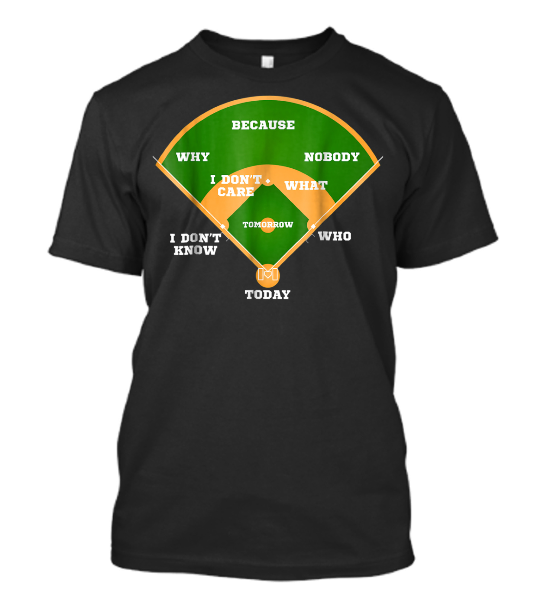 Because Nobody Why I Don't Care What I Don't Know Who Tomorrow Today T-Shirt