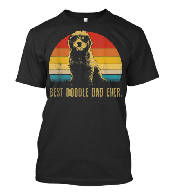 Best Doodle Dad Ever Vintage Retro Dog Lover Father's Day T-Shirt