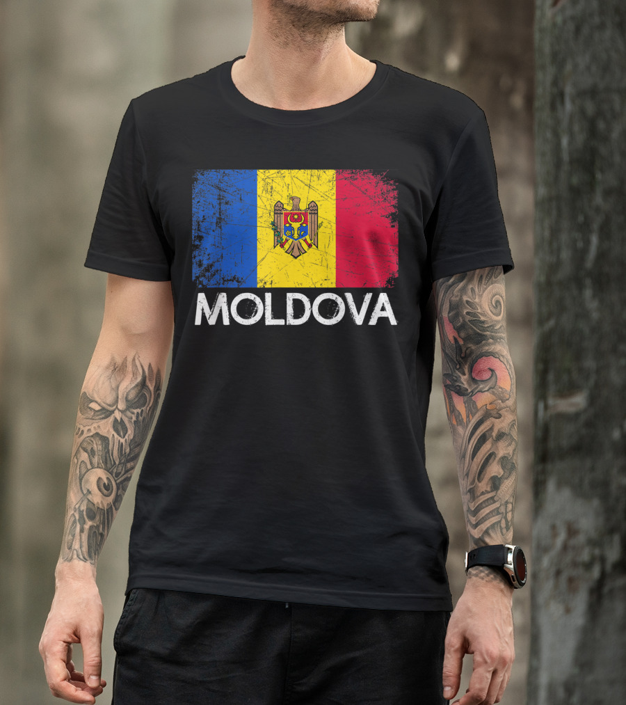 Vintage Moldovan Flag Moldova T-Shirt