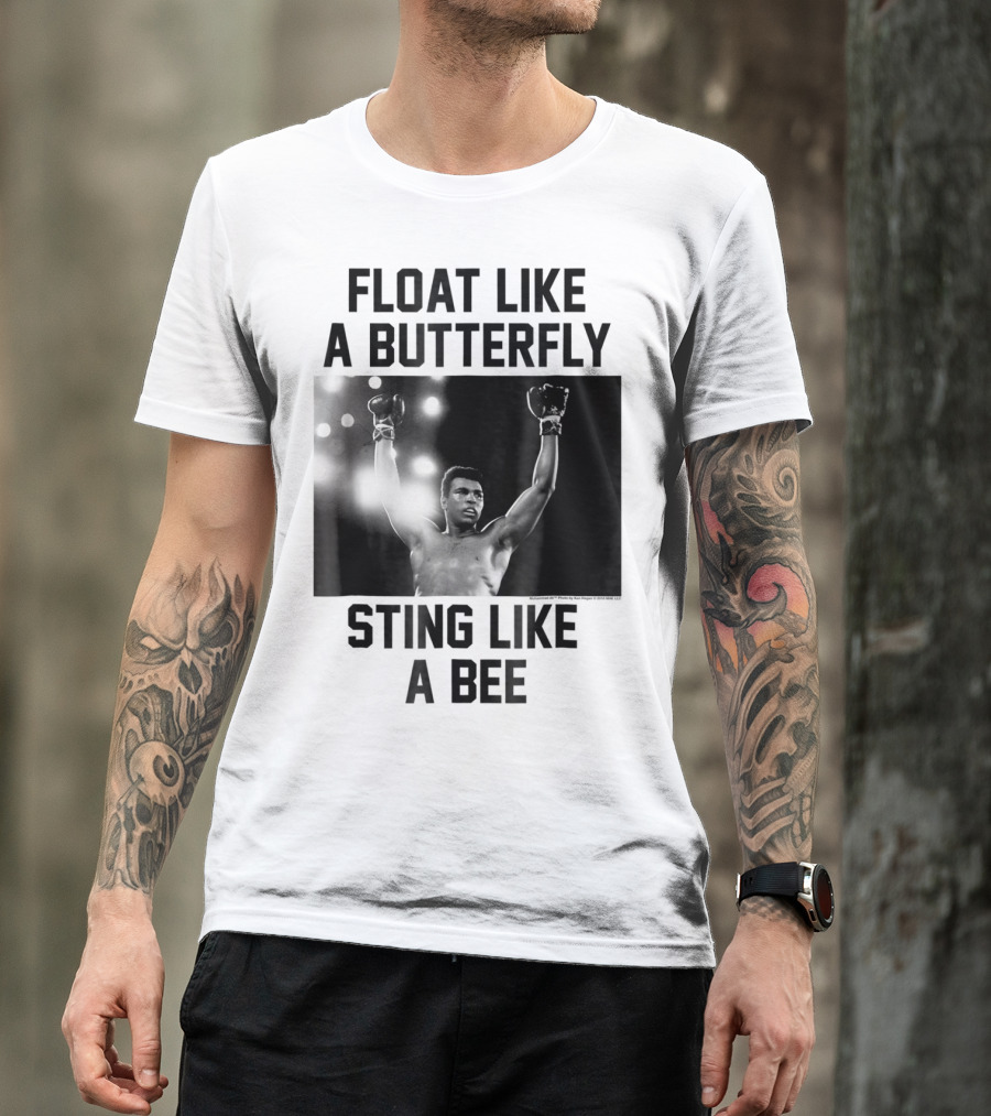 Float Like A Butterfly Sting Like A Bee Muhammad Ali Boxer T-Shirt