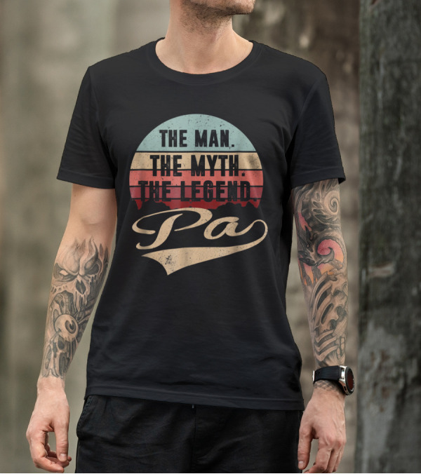 The Man The Myth The Legend Pa Vintage Style Retro Sunset T-Shirt