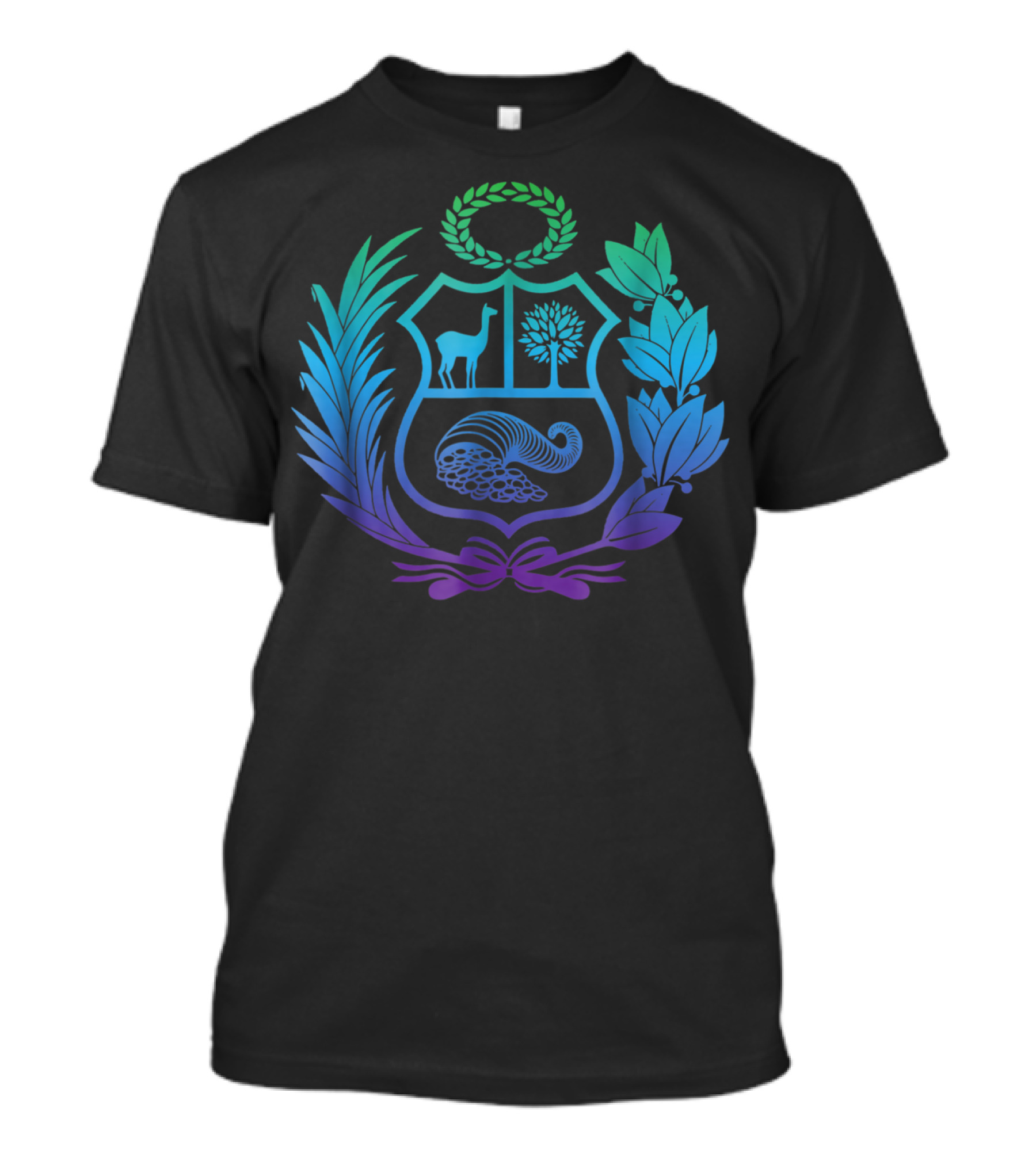 Peru Escudo De Armas Peruano Colorful Coat Of Arms T-Shirt