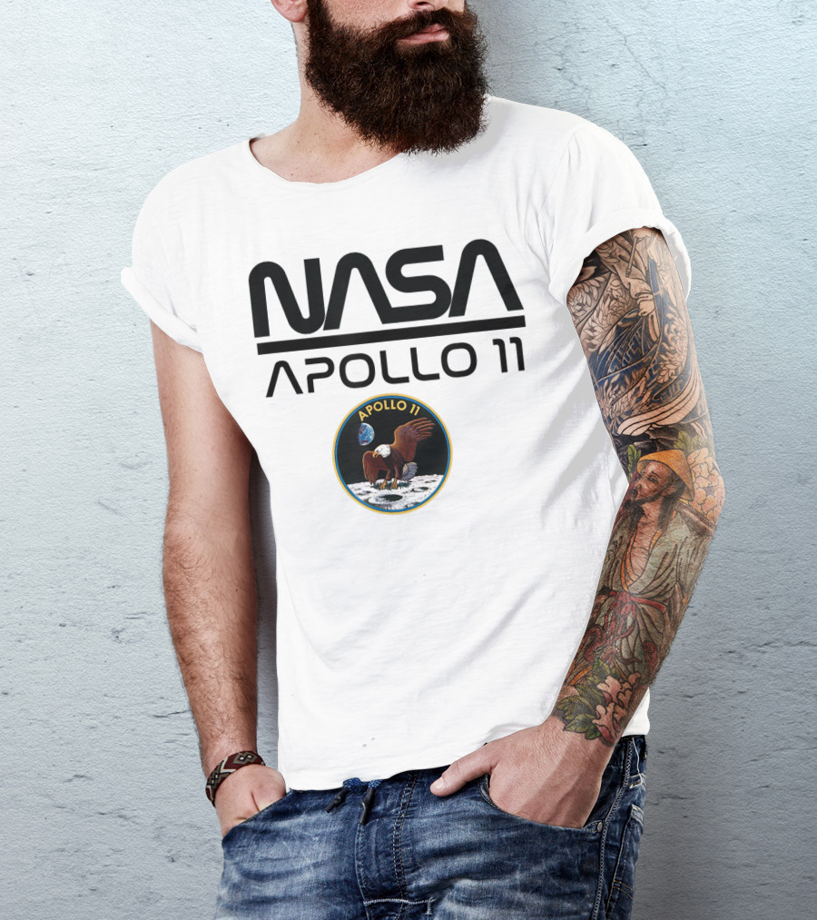 NASA Apollo 11 Moon Landing Mission Patch T-Shirt
