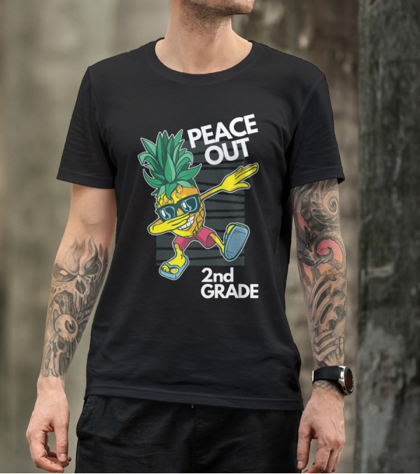 Peace Out Pineapple Dabbing 2nd Grade T-Shirt