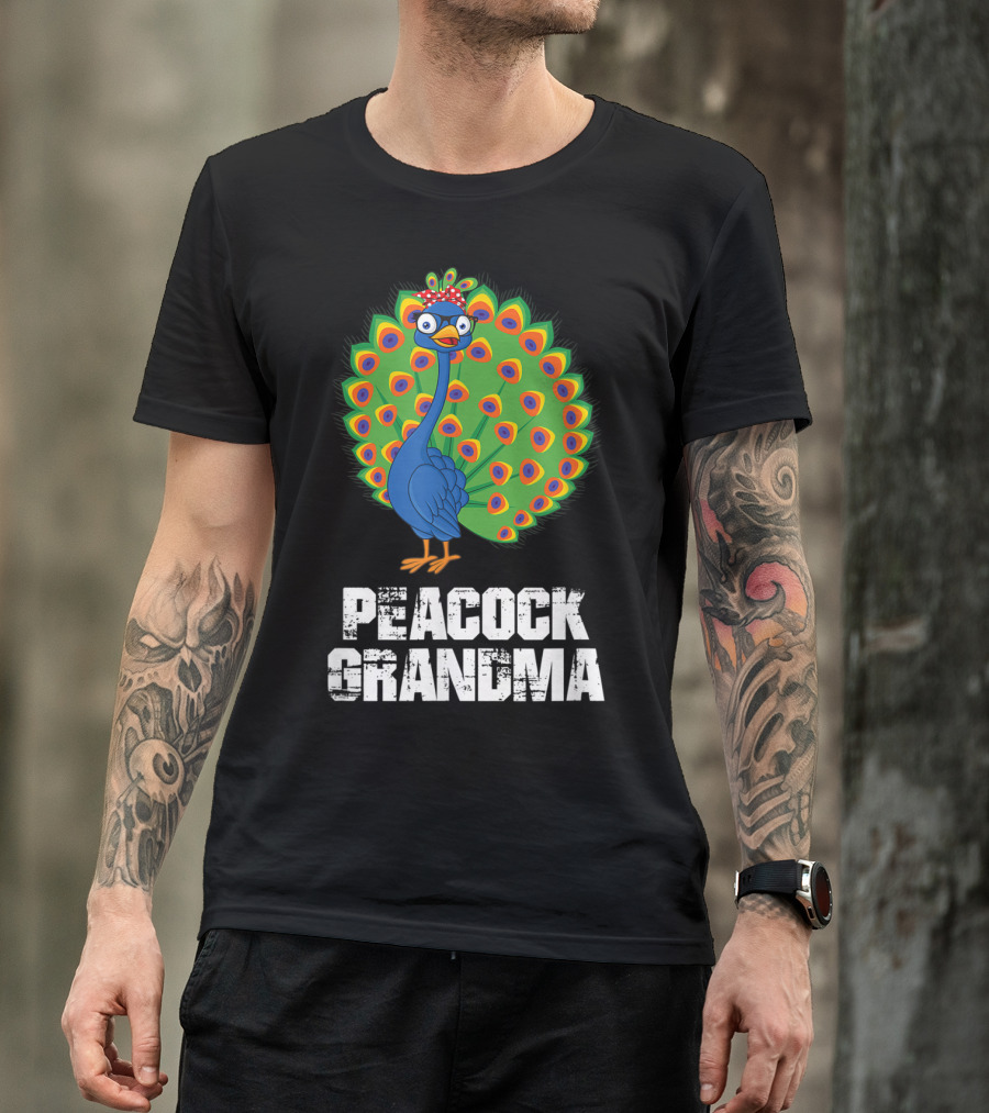 Peacock Grandma Birthday Nana T-Shirt