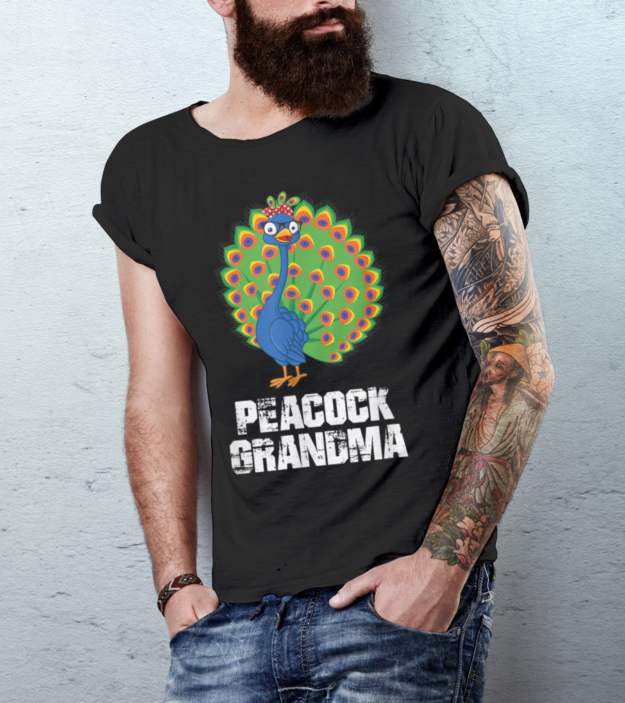 Peacock Grandma Birthday Nana T-Shirt