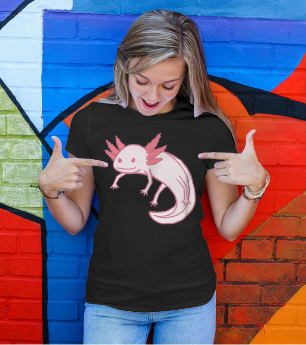 Pink Axolotl Cute Animal T-Shirt