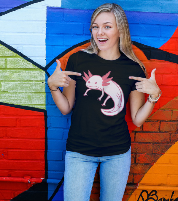 Pink Axolotl Cute Animal T-Shirt