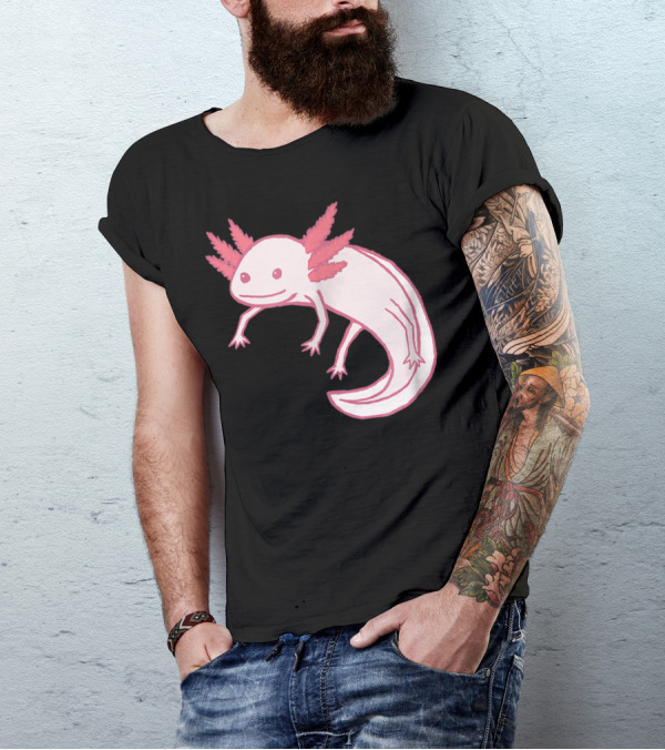 Pink Axolotl Cute Animal T-Shirt