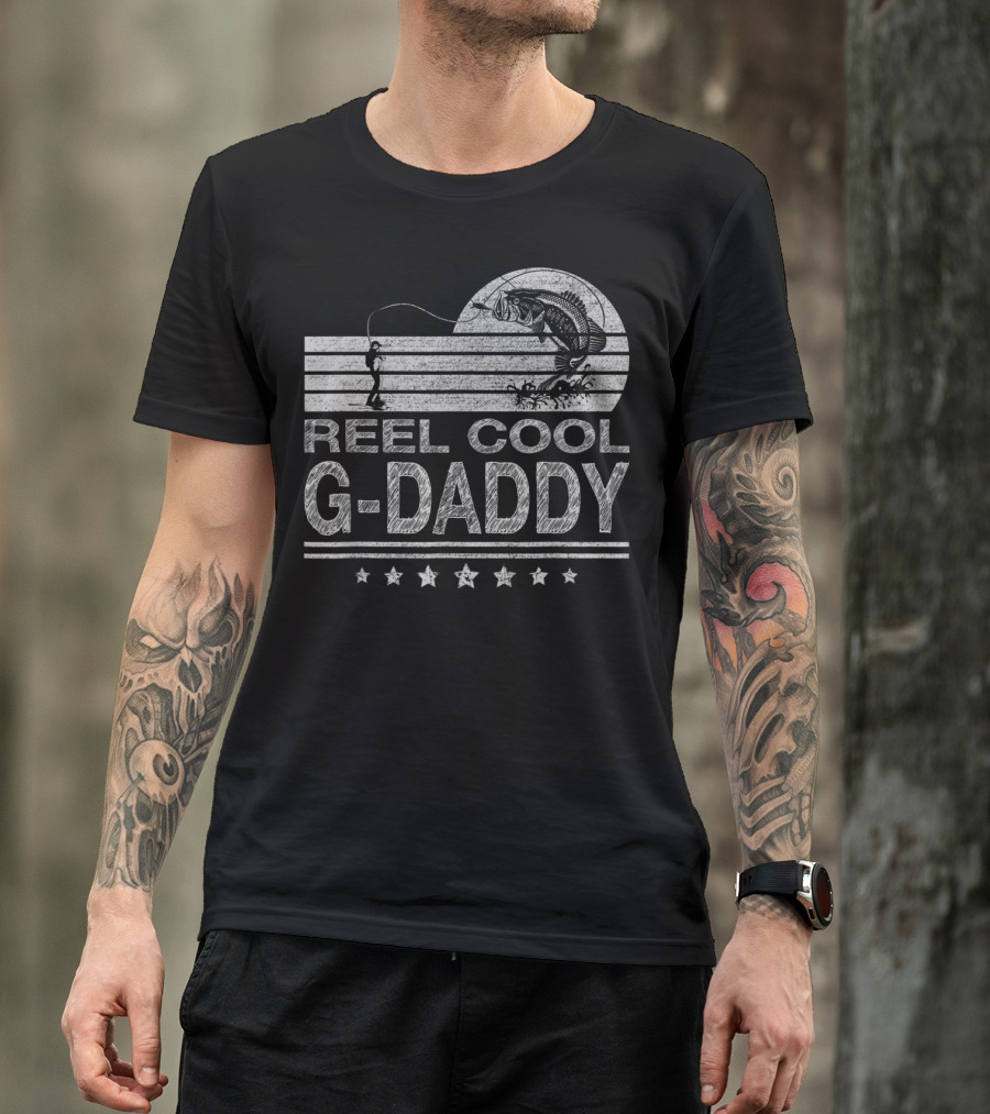 Reel Cool G Daddy Vintage Fisherman Papa Father Angler T-Shirt