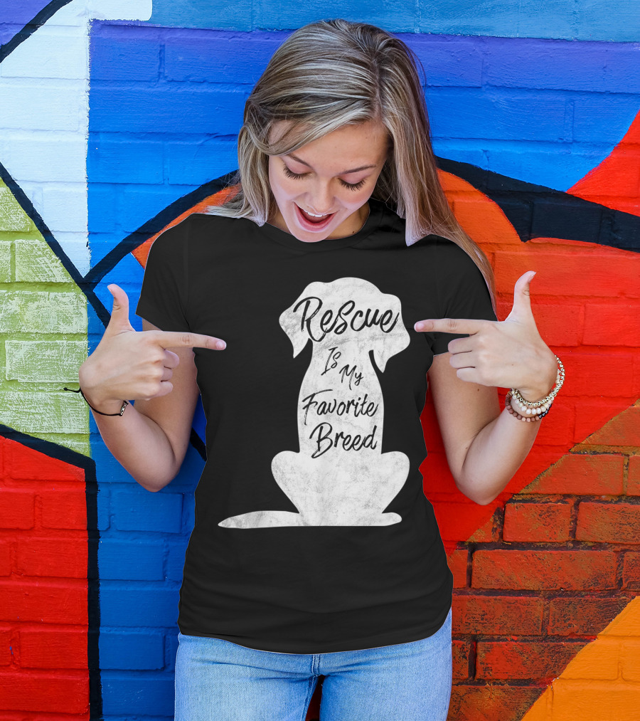Rescue Is My Favorite Breed Dog T-Shirt