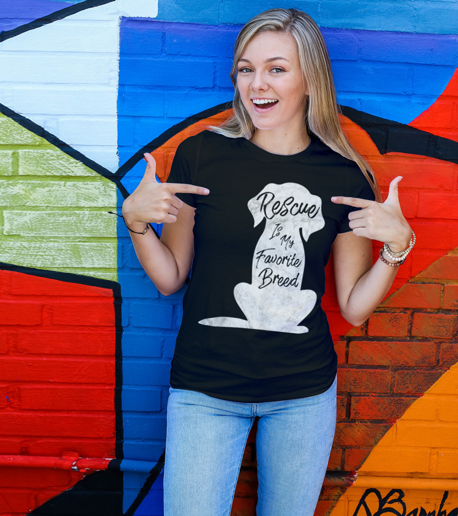 Rescue Is My Favorite Breed Dog T-Shirt