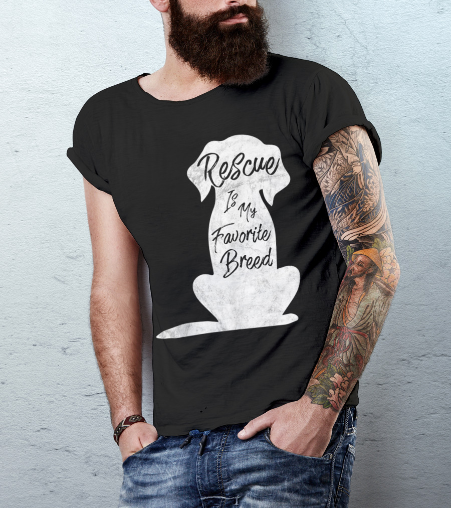 Rescue Is My Favorite Breed Dog T-Shirt