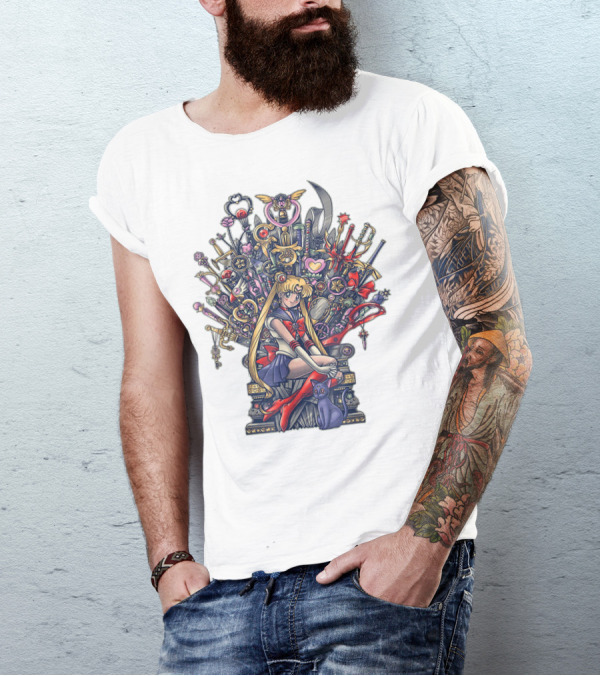 Sailor Moon Magic Throne With Keys And Cat T-Shirt