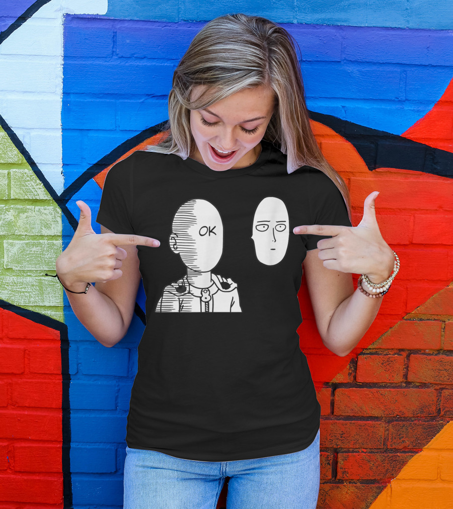 Saitama OK Face Oppai Otaku Manga T-Shirt
