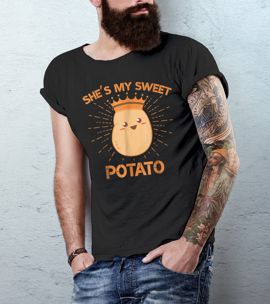 She's My Sweet Potato Potato King Cute Cartoon T-Shirt