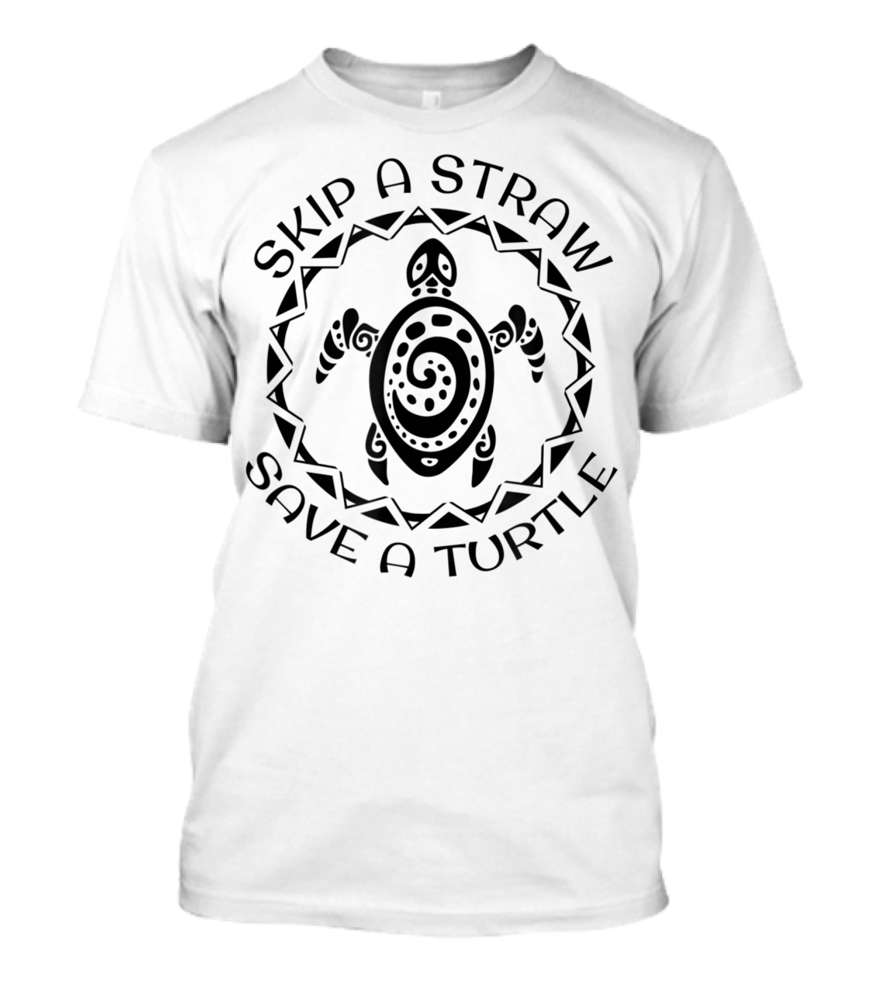 Skip A Straw Save A Turtle Maori Tattoo T-Shirt