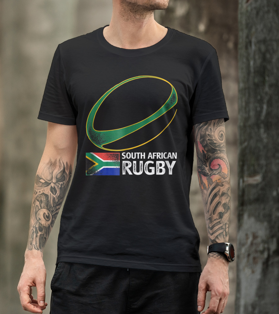 South African Rugby Springbok Flag Emblem South Africa T-Shirt