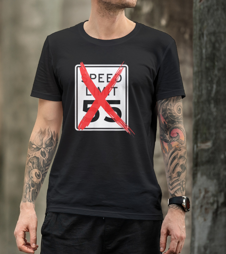 Speed Limit 55 Red Crossed Car Enthusiast T-Shirt