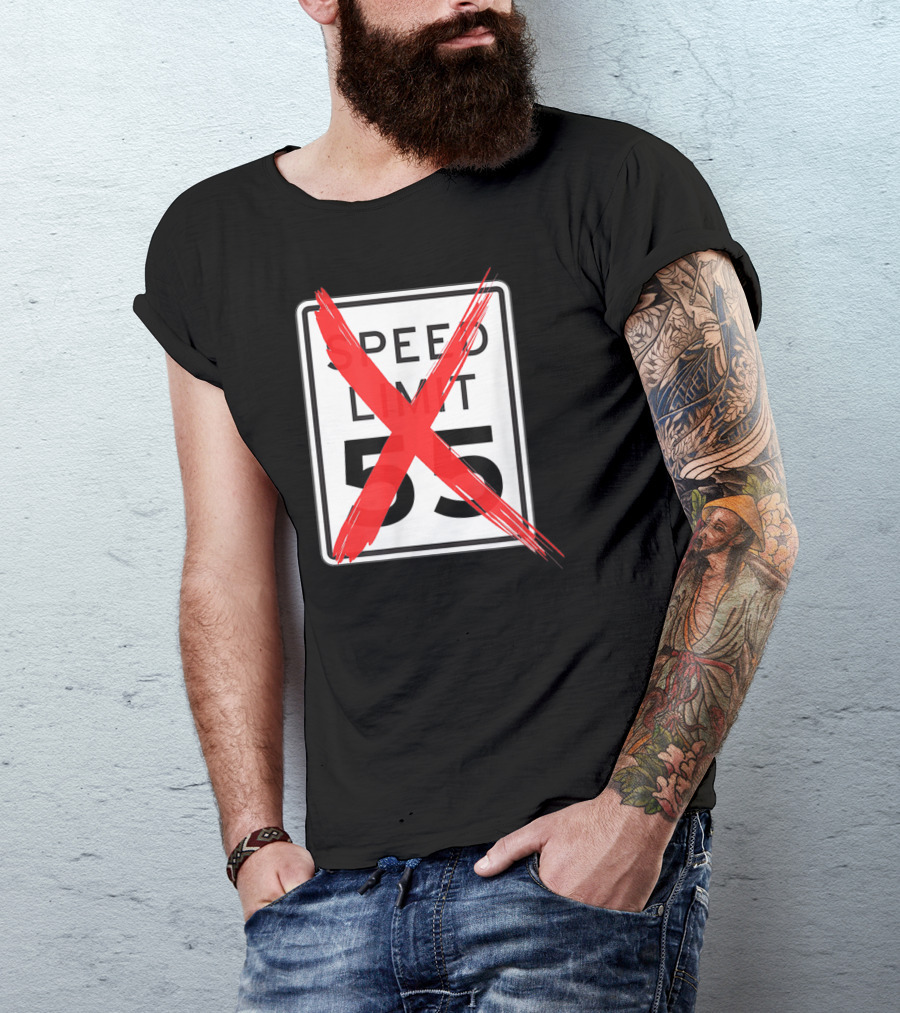 Speed Limit 55 Red Crossed Car Enthusiast T-Shirt