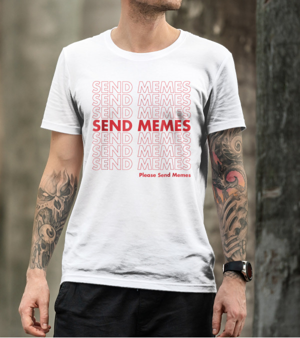 Please Send Memes Pattern Thank You Send Memes Plastic Bag T-Shirt