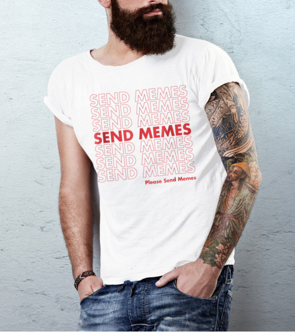 Please Send Memes Pattern Thank You Send Memes Plastic Bag T-Shirt