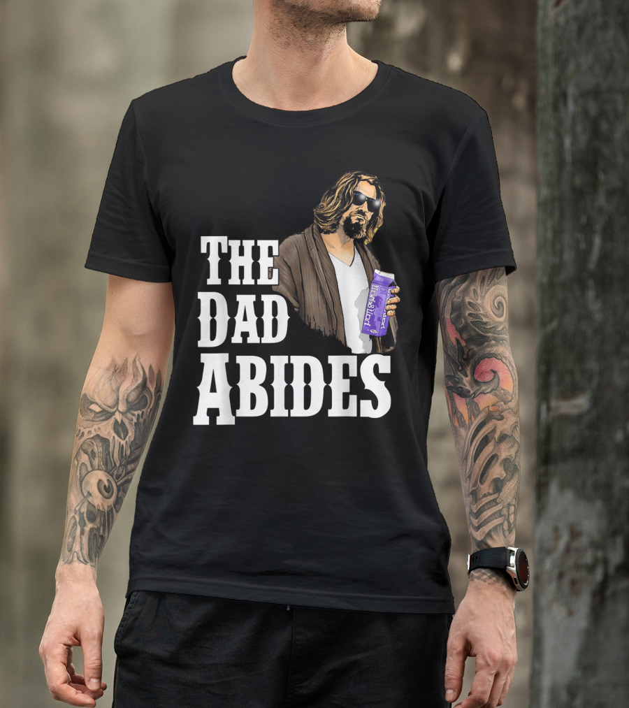The Dad Abides Cool Milk Carton Robe Sunglasses T-Shirt