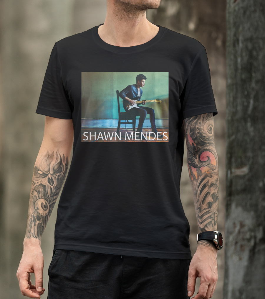 SHAWN MENDES Three Empty Words Mendes Guitar Player T-Shirt