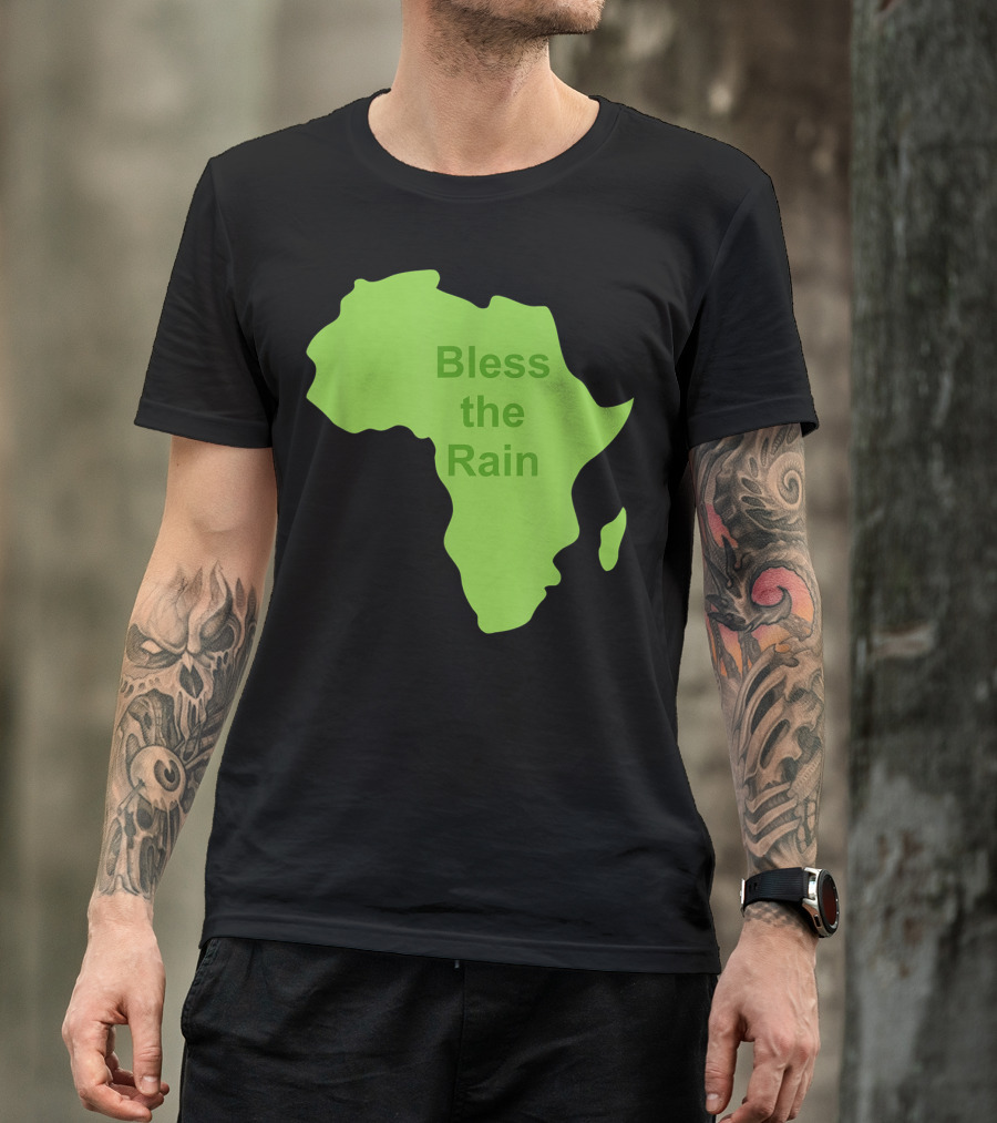 Toto Africa Bless The Rain Green Africa Shape T-Shirt