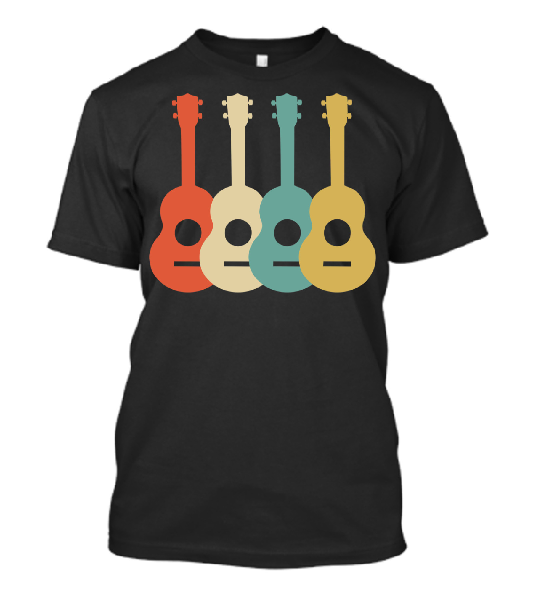 Ukulele Vintage Uke Music Four Colorful Ukuleles T-Shirt