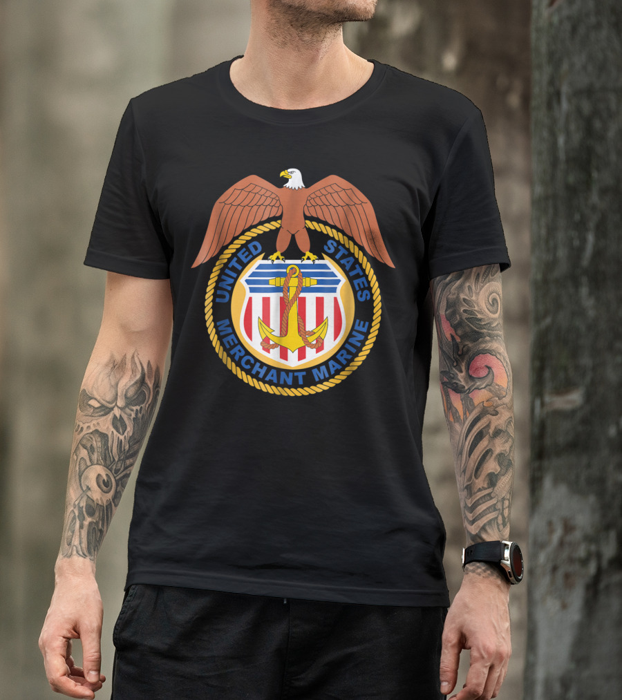 United States Merchant Marine Eagle Emblem T-Shirt