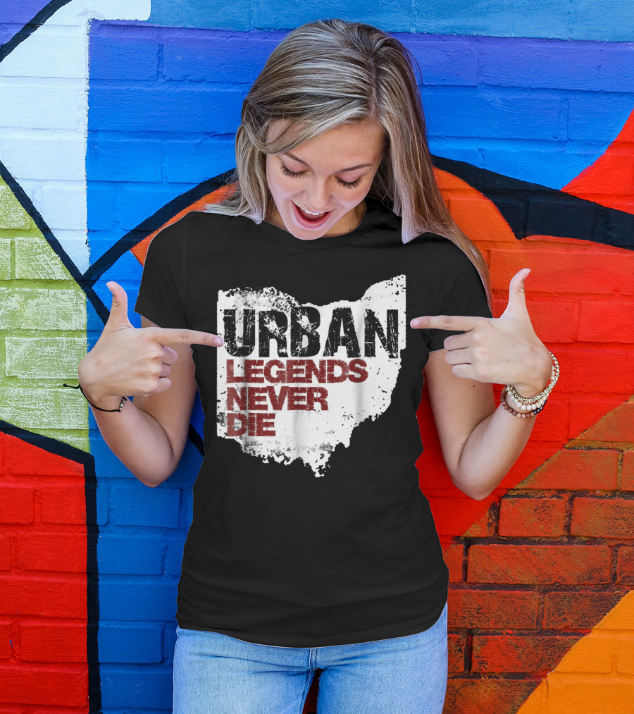 Urban Legends Never Die Ohio State Map T-Shirt