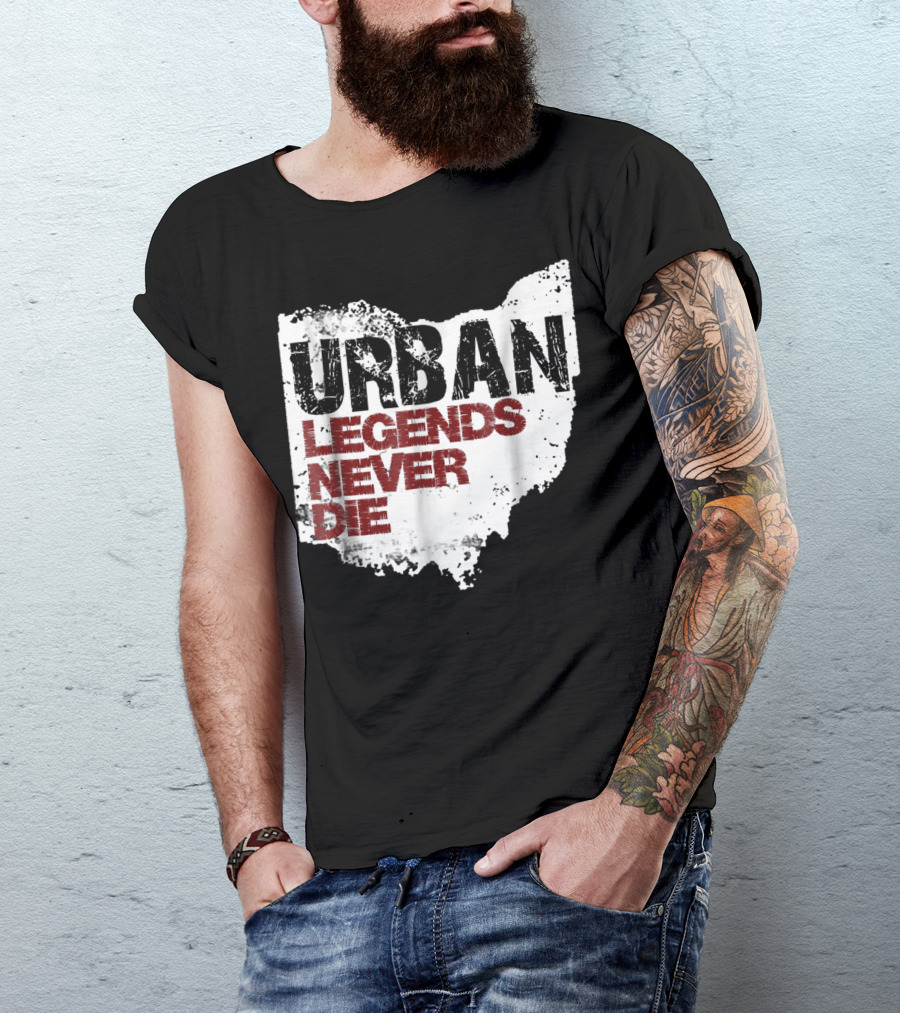 Urban Legends Never Die Ohio State Map T-Shirt