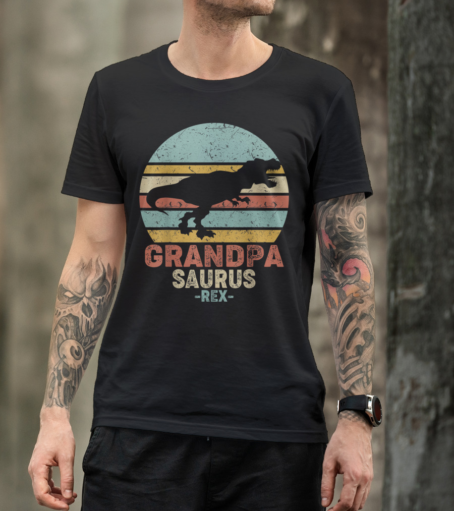 Grandpasaurus Dinosaur Vintage Rex T-Shirt