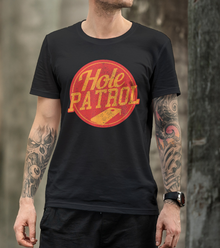 Hole Patrol Vintage Style Cornhole Game T-Shirt