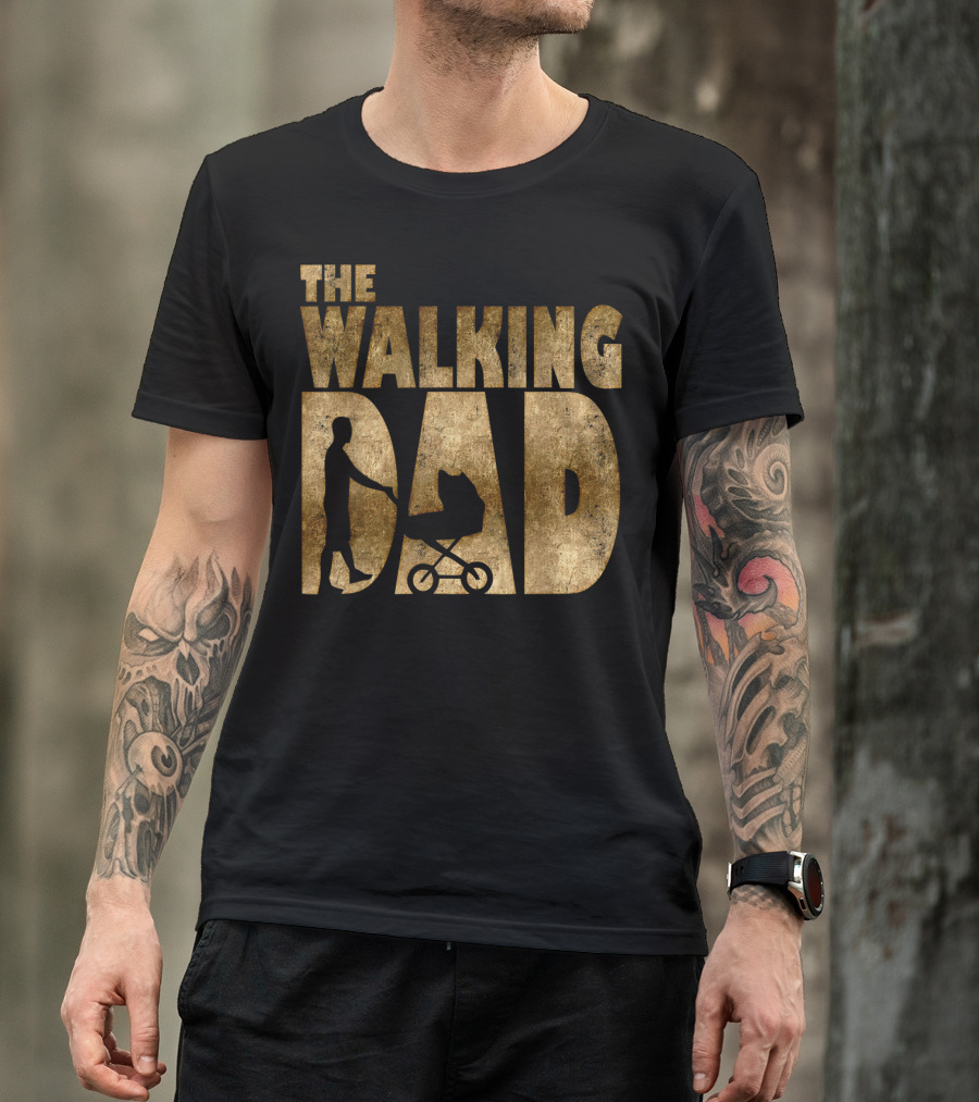 The Walking Dad Mens New Parent Stroller T-Shirt
