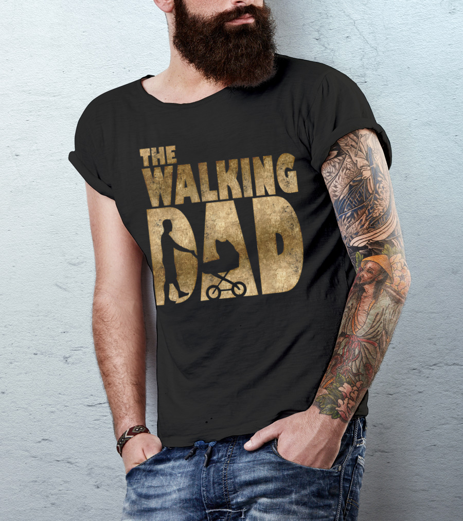 The Walking Dad Mens New Parent Stroller T-Shirt