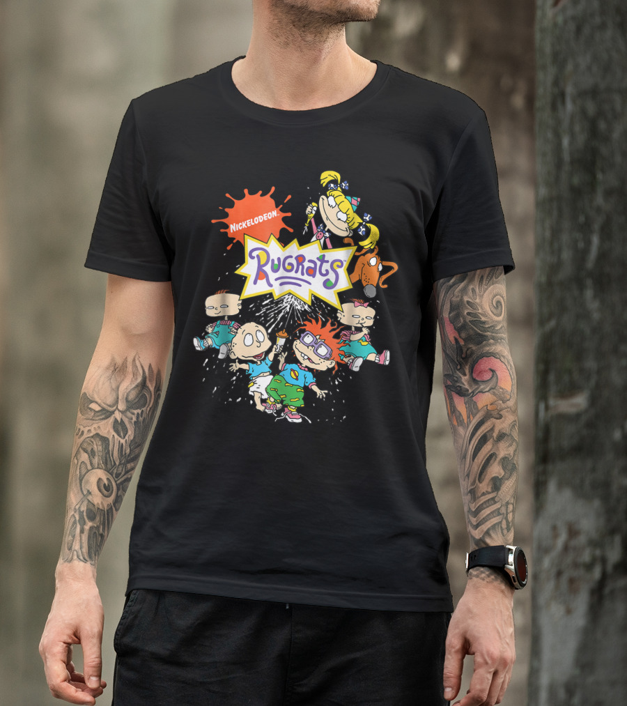 Nickelodeon Rugrats Cartoon Characters Full Group Splash T-Shirt