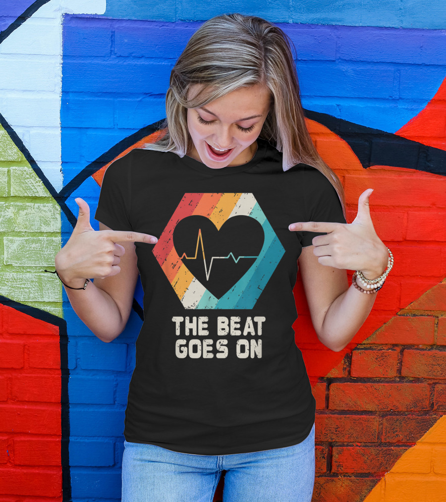 The Beat Goes On Open Heart Surgery Survivor Post Attack Reco T-Shirt